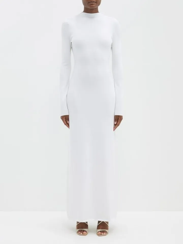 Athena Open-back Jersey Maxi Dress