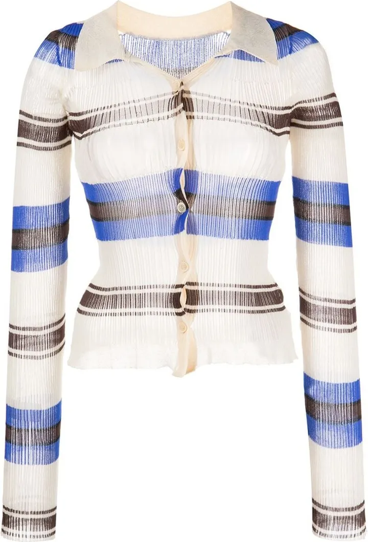 Ribbed-Knit Striped Top