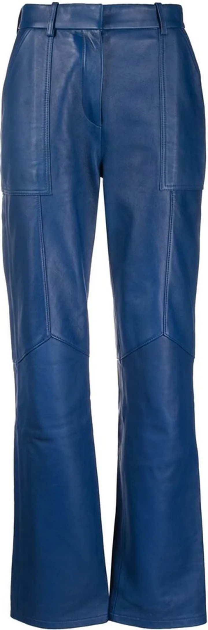 Leather Straight-Leg Trousers