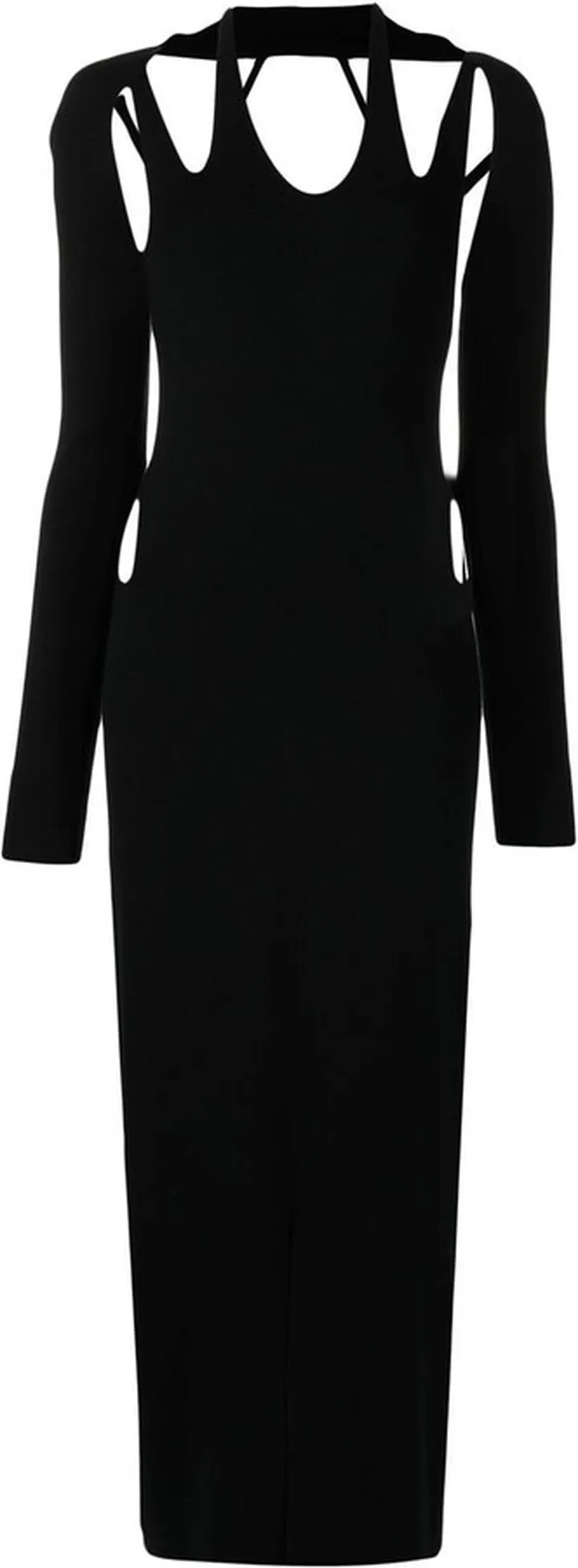 Cut Out-Detail Knitted Midi Dress