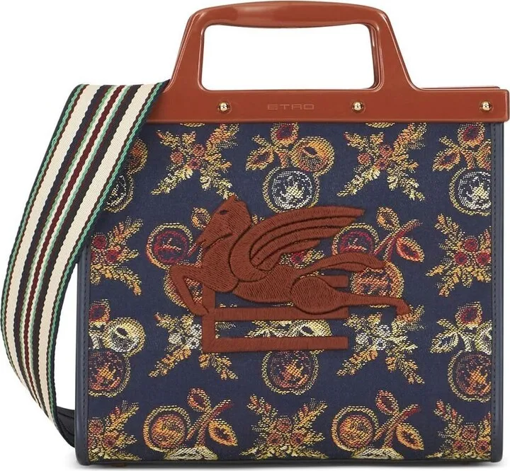 Logo-Embroidered Jacquard Tote Bag