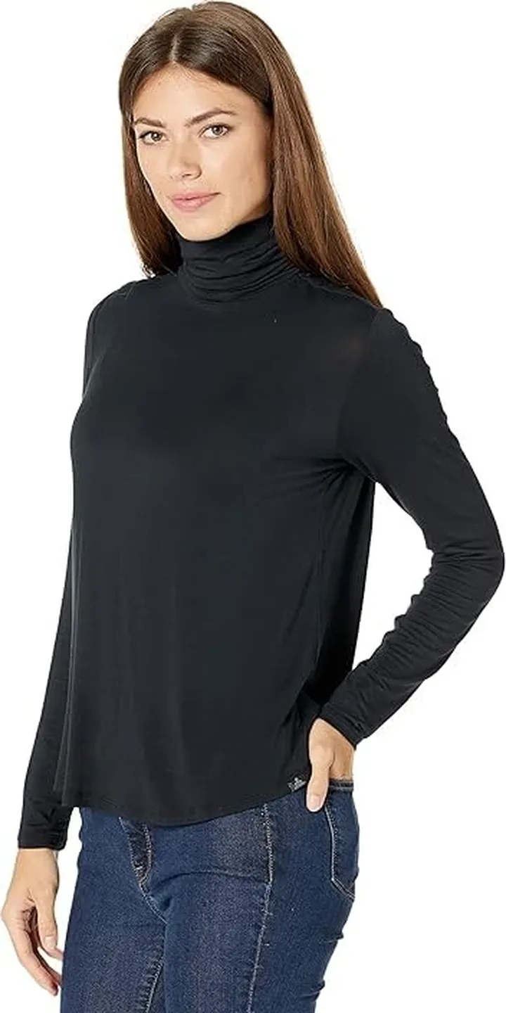 Prana Foundation Turtleneck (Black) Women's Clothing