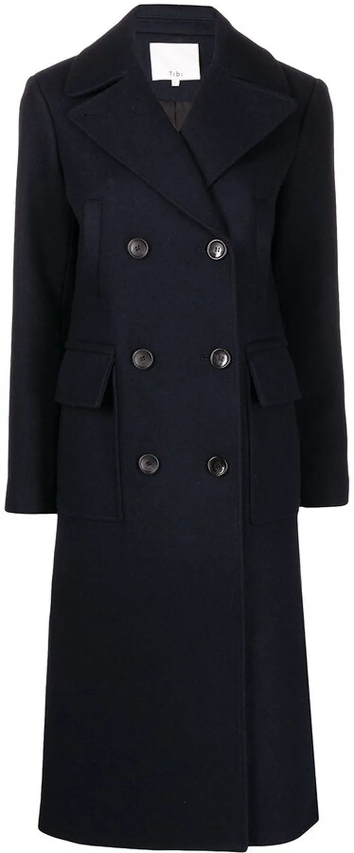 Double-Breasted Wool-Blend Coat