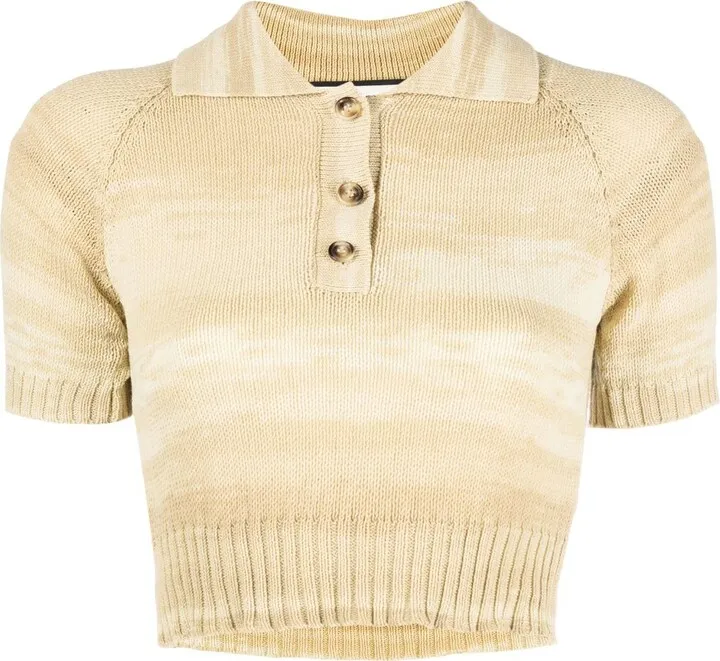 Neutral Striped Polo Shirt