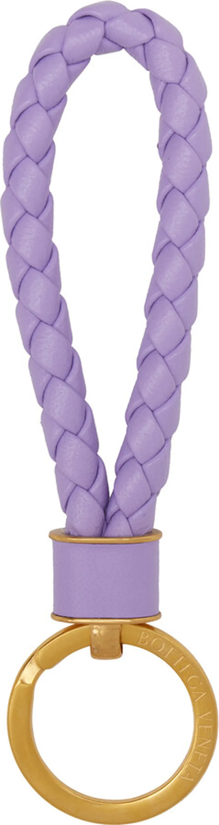 Bottega Veneta Purple Intrecciato Keychain