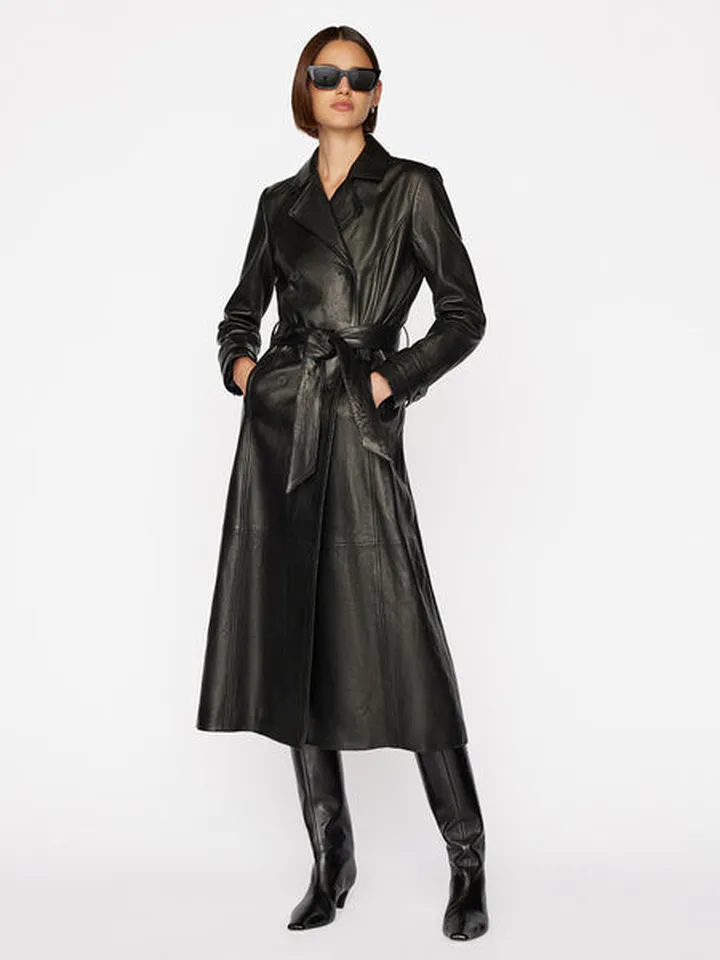 Leather Trench Noir