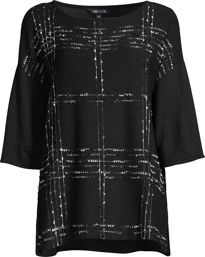 Eyelash Stripe Relaxed Knit Tunic