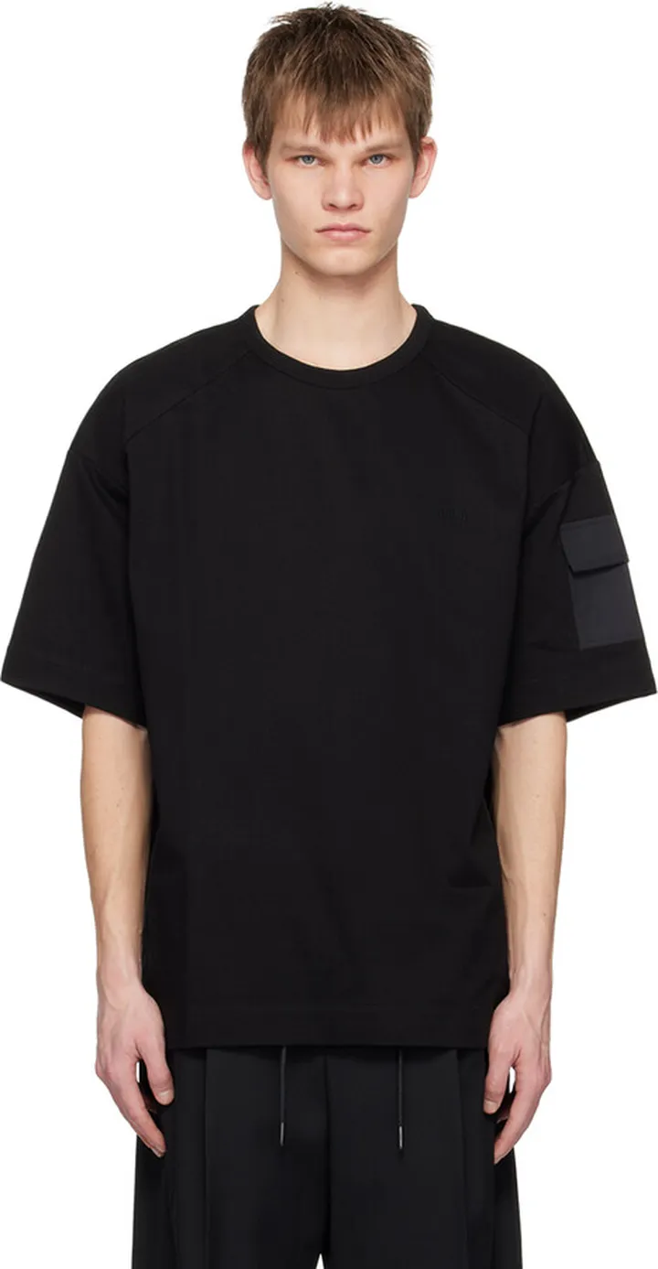 Juun.J Black Embroidered T-Shirt