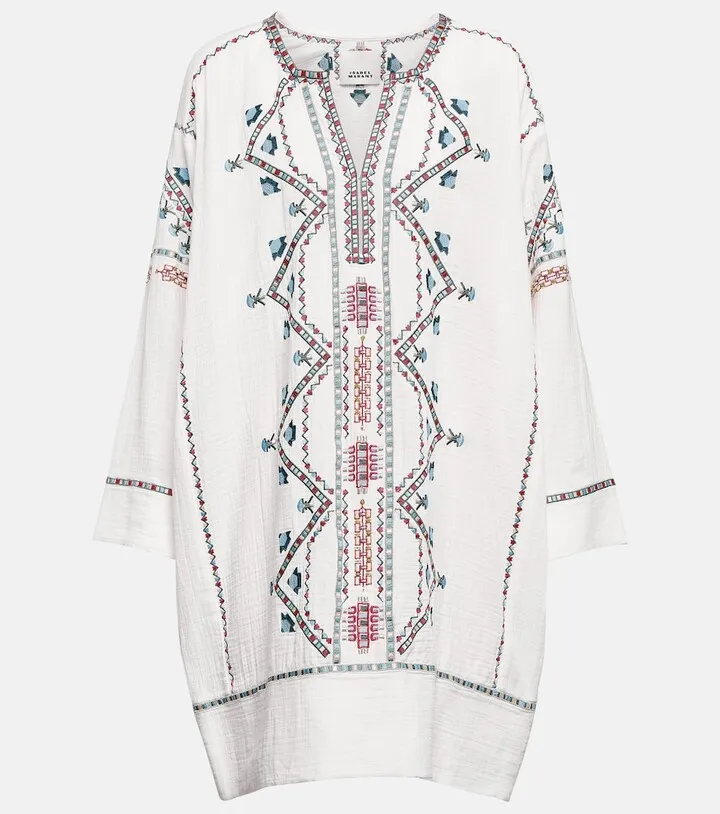 Chemsi embroidered cotton minidress