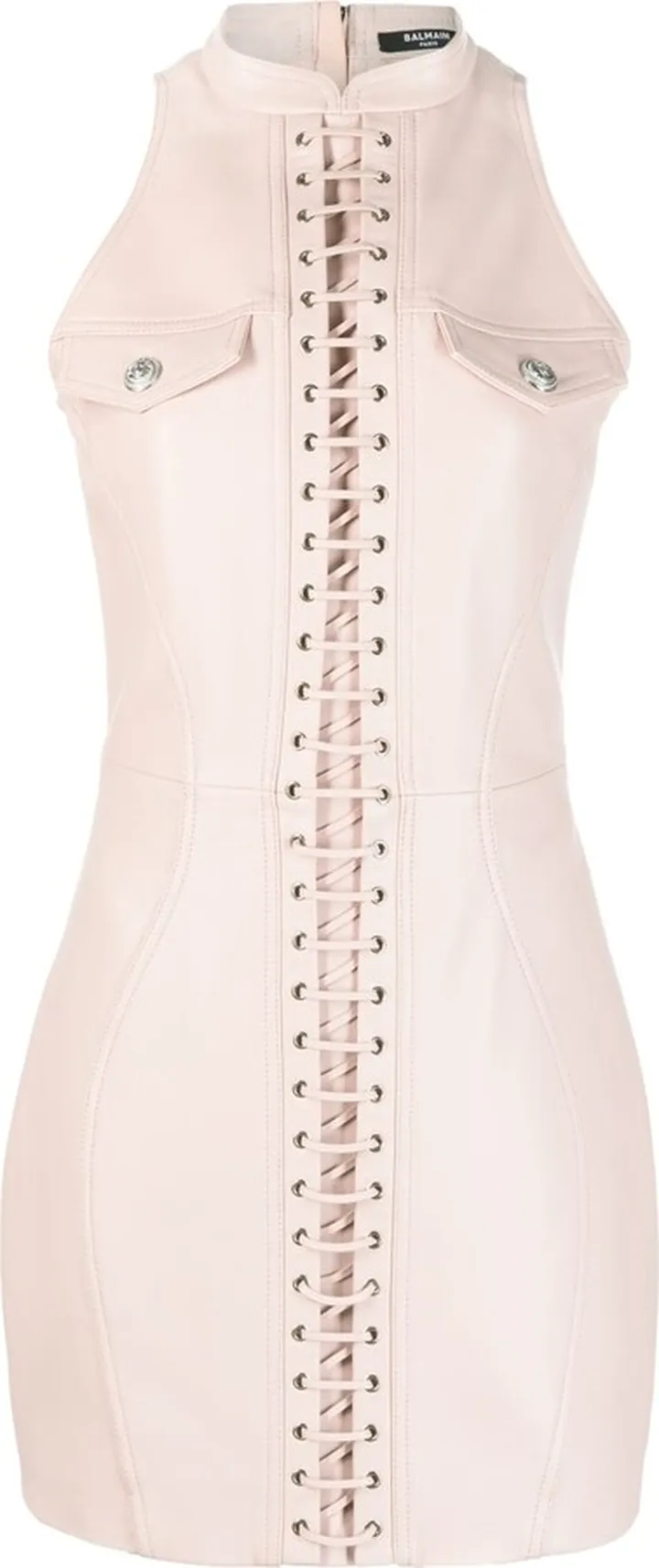 Sleeveless Leather Minidress