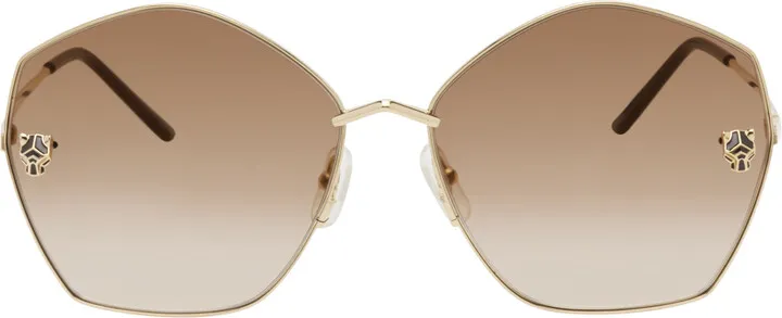 Cartier Gold Hexagonal Sunglasses