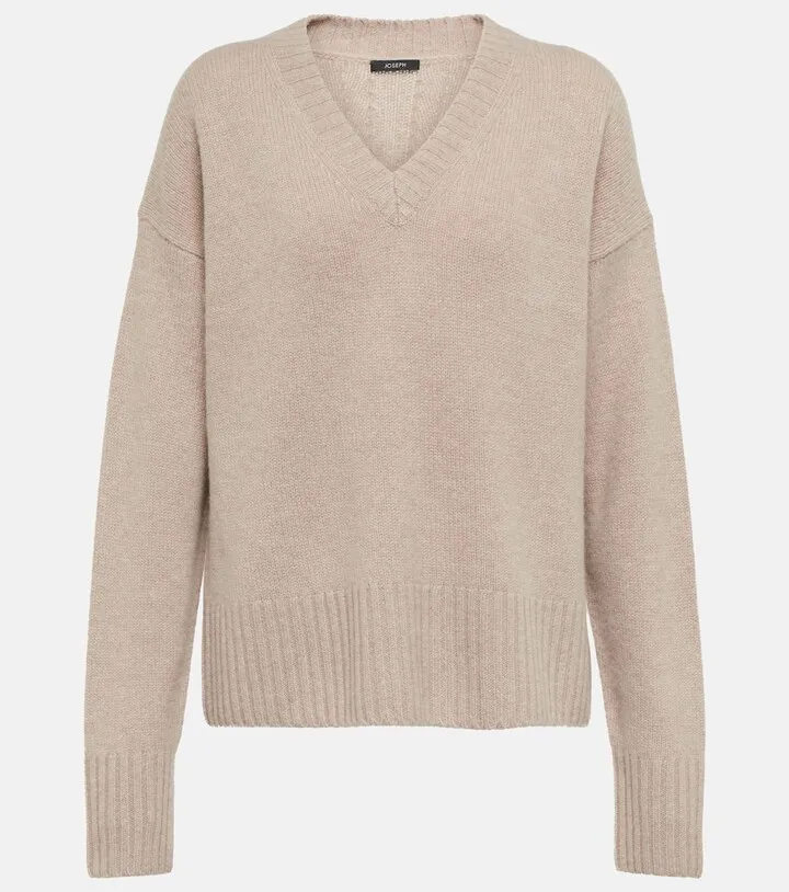 V-neck cashmere sweater