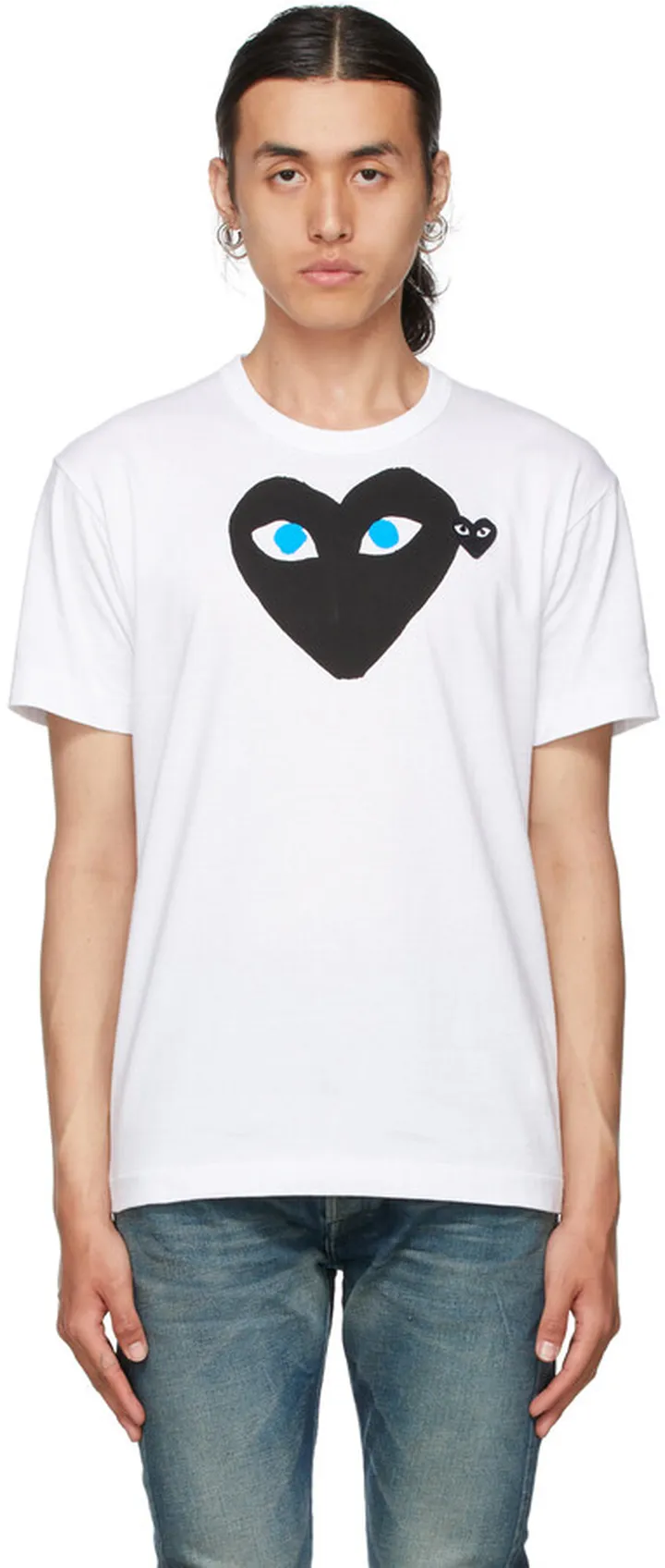 Comme des Garçons Play White & Black Big Heart T-Shirt