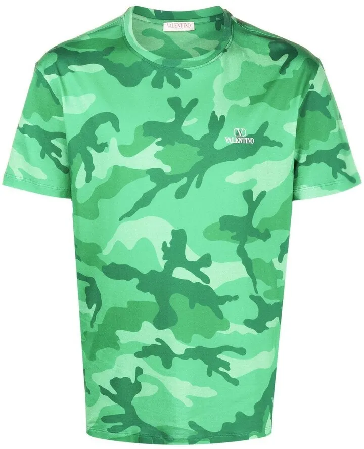camouflage-print cotton T-shirt