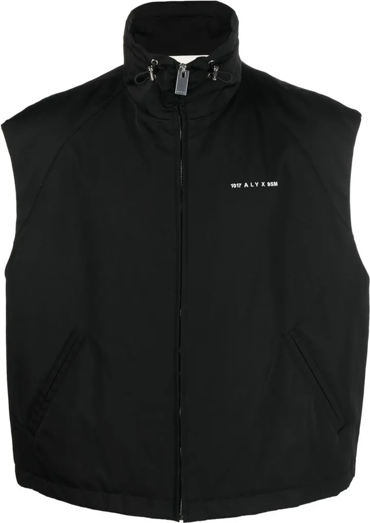 Logo-Print Zip-Up Vest