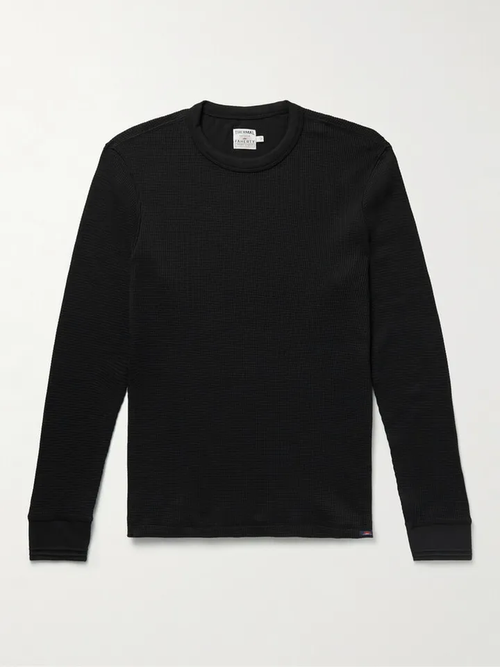 Legend™ Waffle-Knit Stretch Pima Cotton and Modal-Blend T-Shirt