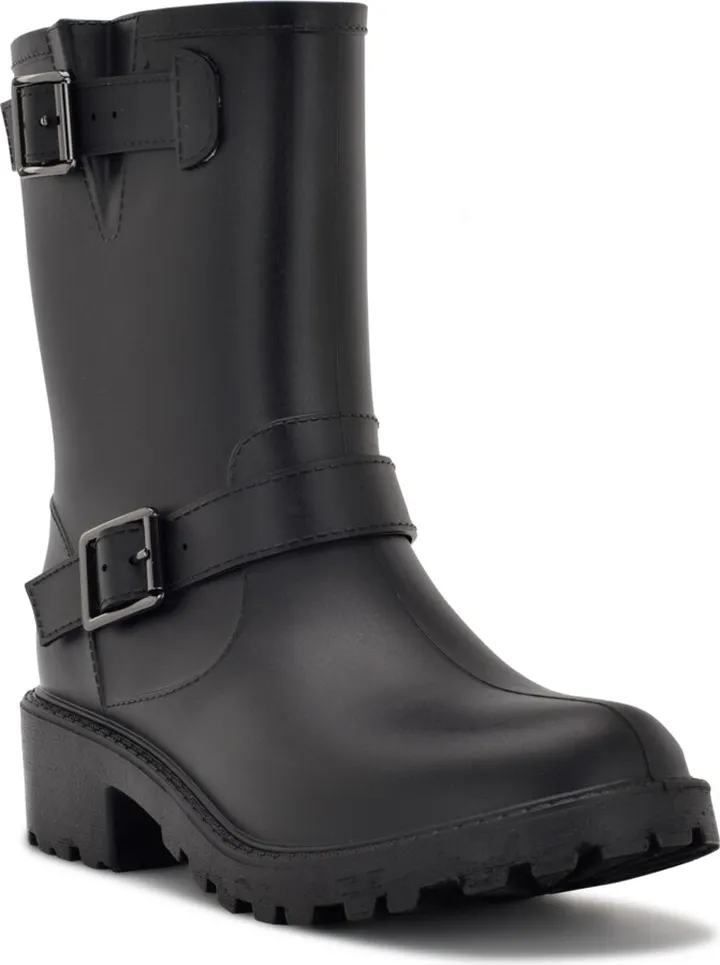Nine West Women's Rides Buckle Rain Booties Women's Shoes