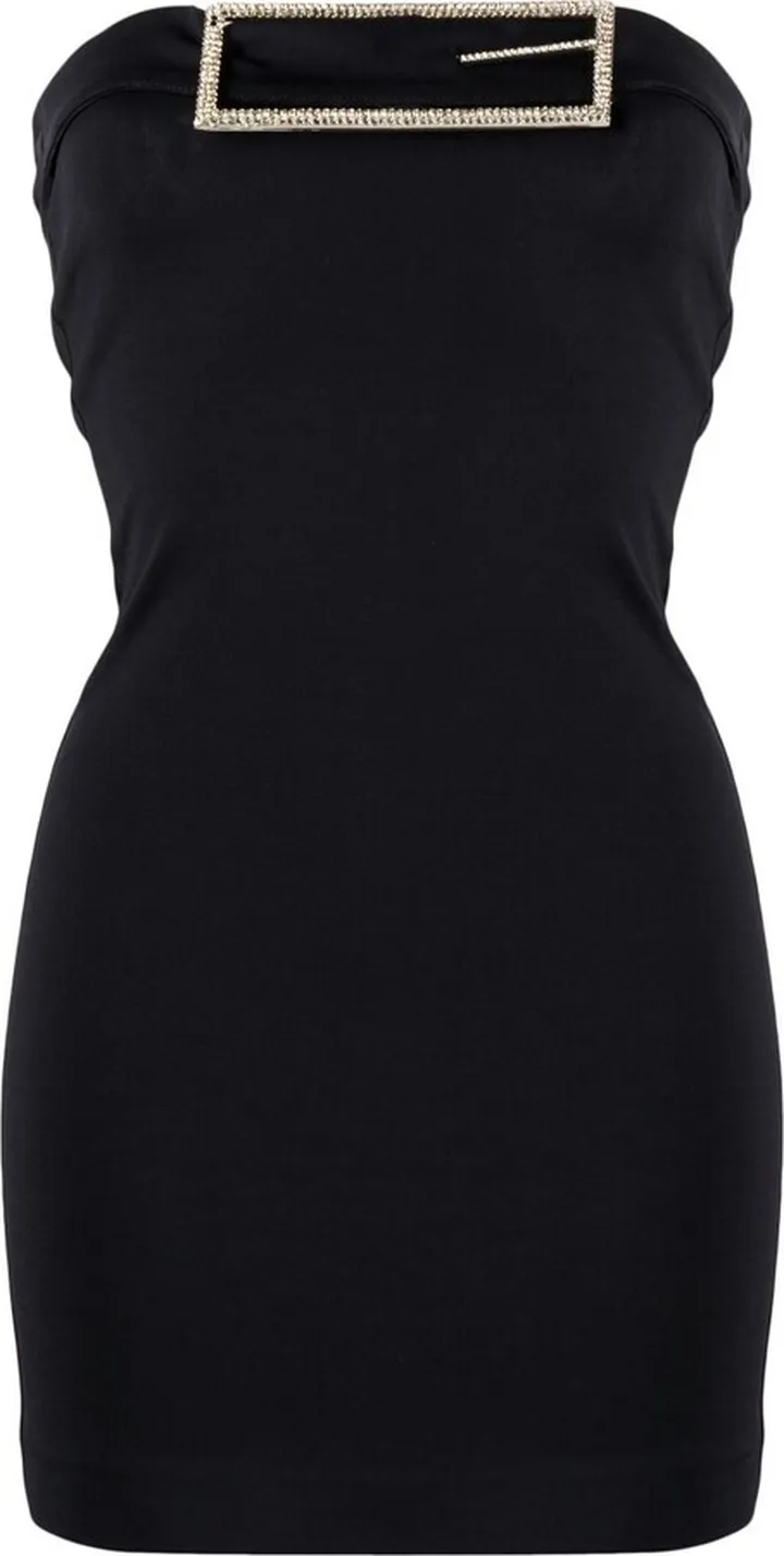 Buckle-Detail Minidress