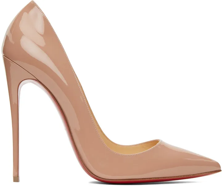 Christian Louboutin Beige Patent So Kate 120 Heels