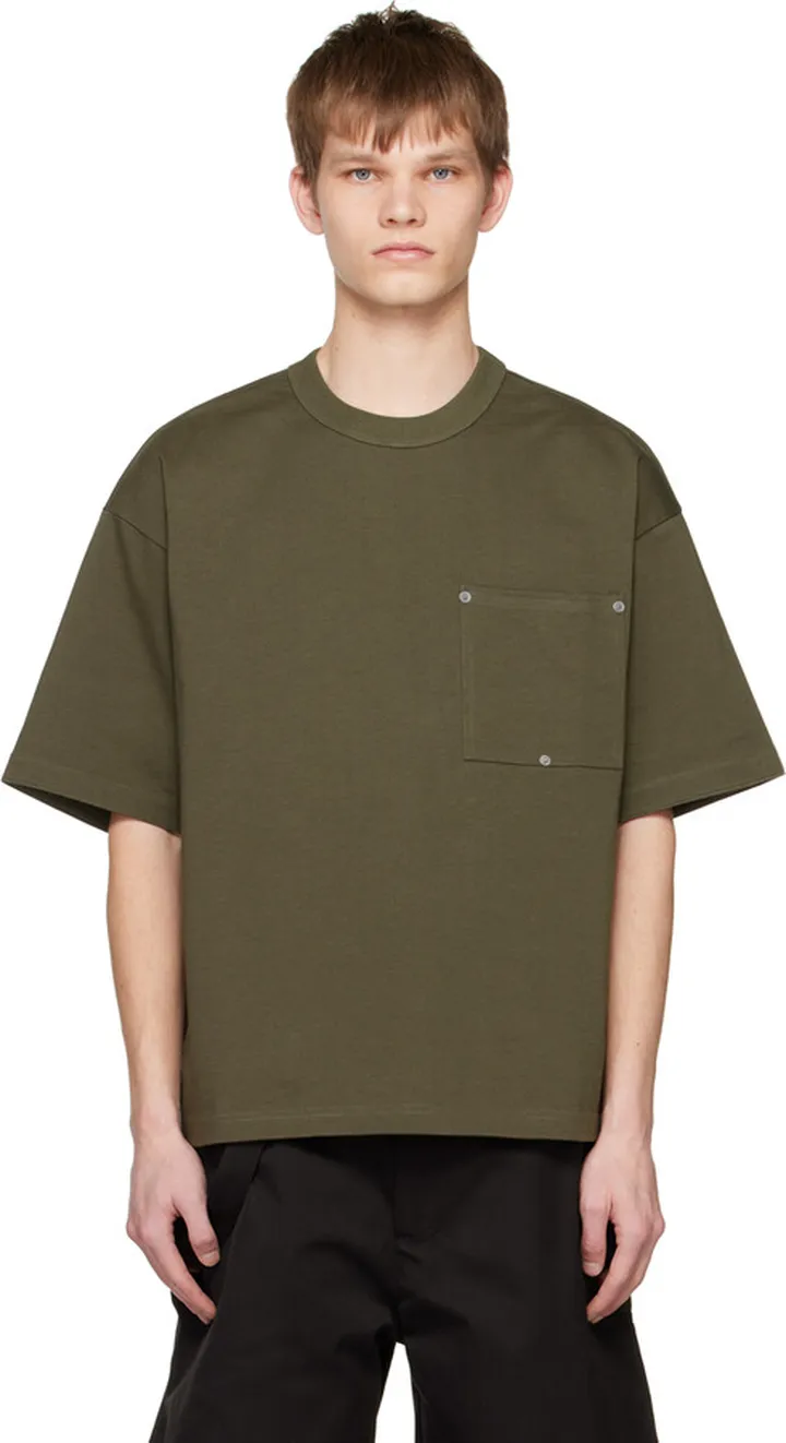 Bottega Veneta Khaki Relaxed-Fit T-Shirt