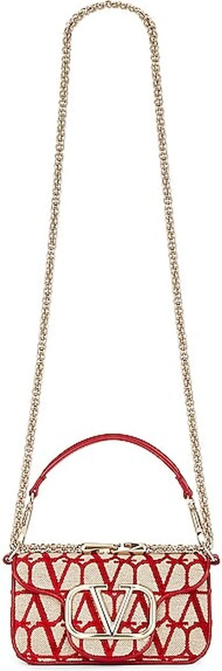 Valentino Garavani Small Loco Shoulder Bag in Red