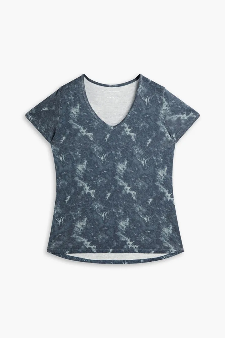 Tie-dyed linen-jersey T-shirt