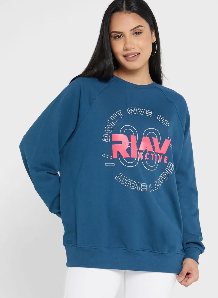 88 Active Print Sweatshirt