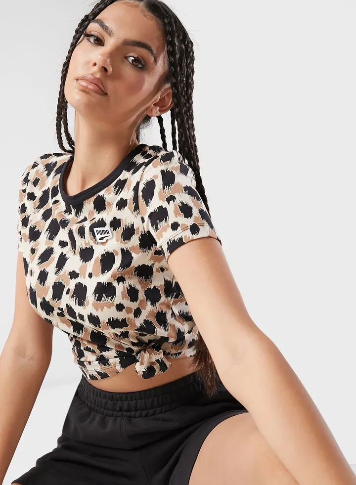 Downtown Aop Slim T-Shirt