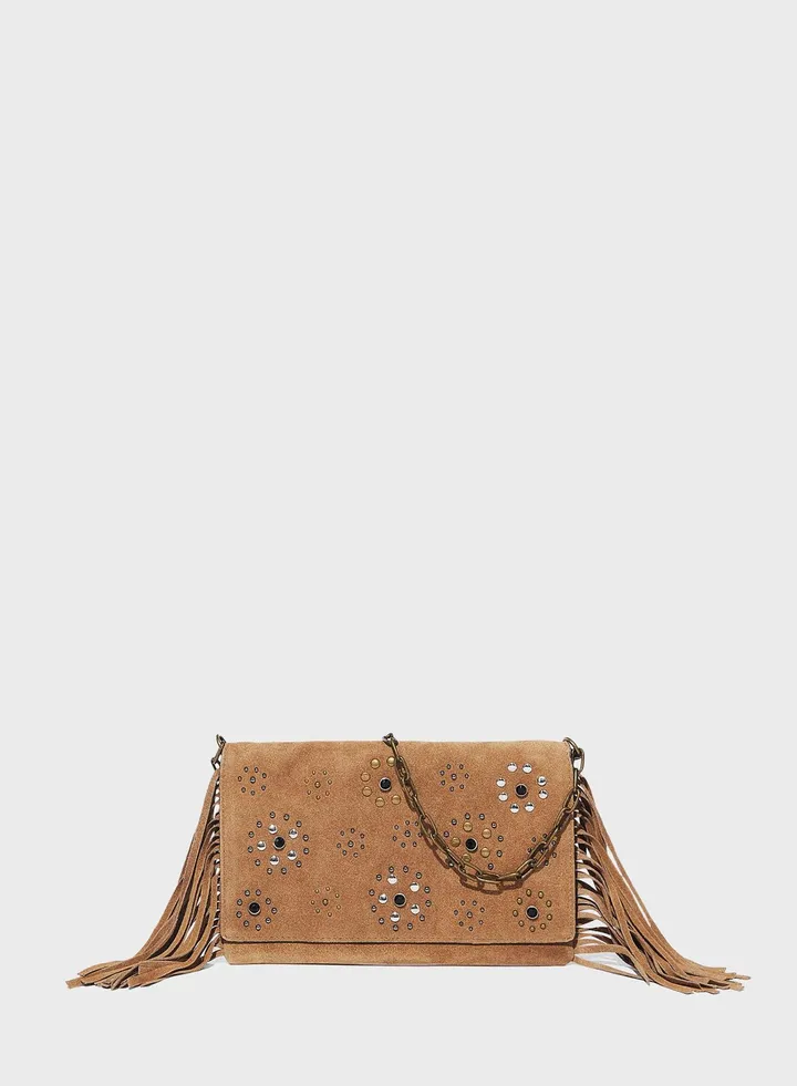 Fringes Leather Crossbody Bag