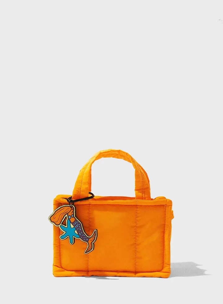 Nylon Quilted Tote Bag