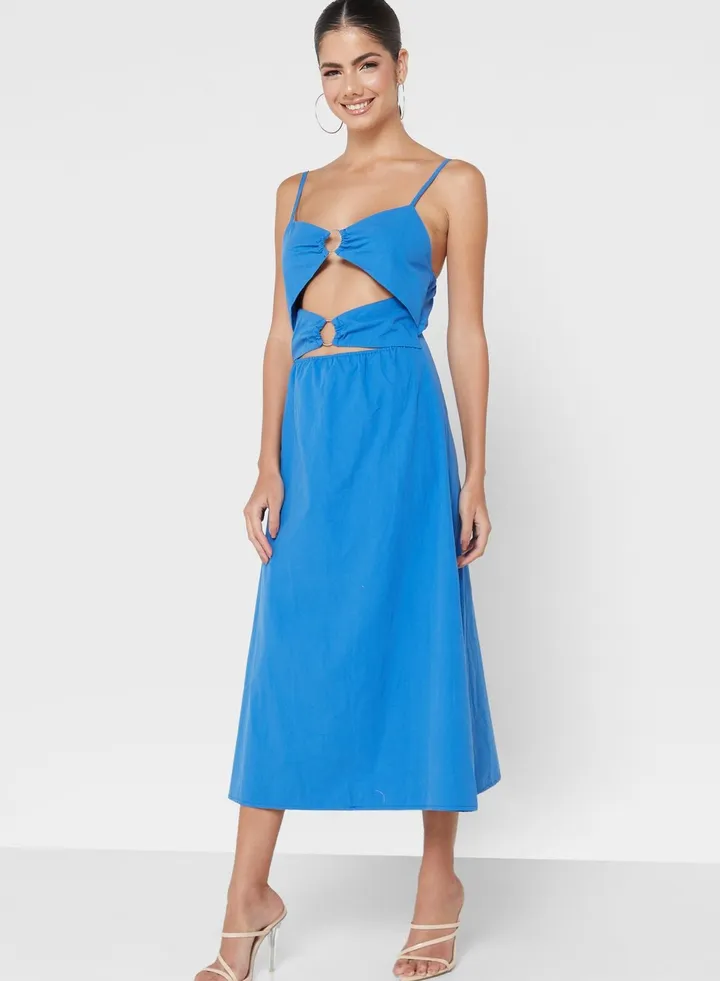 Solid Cutout Dress
