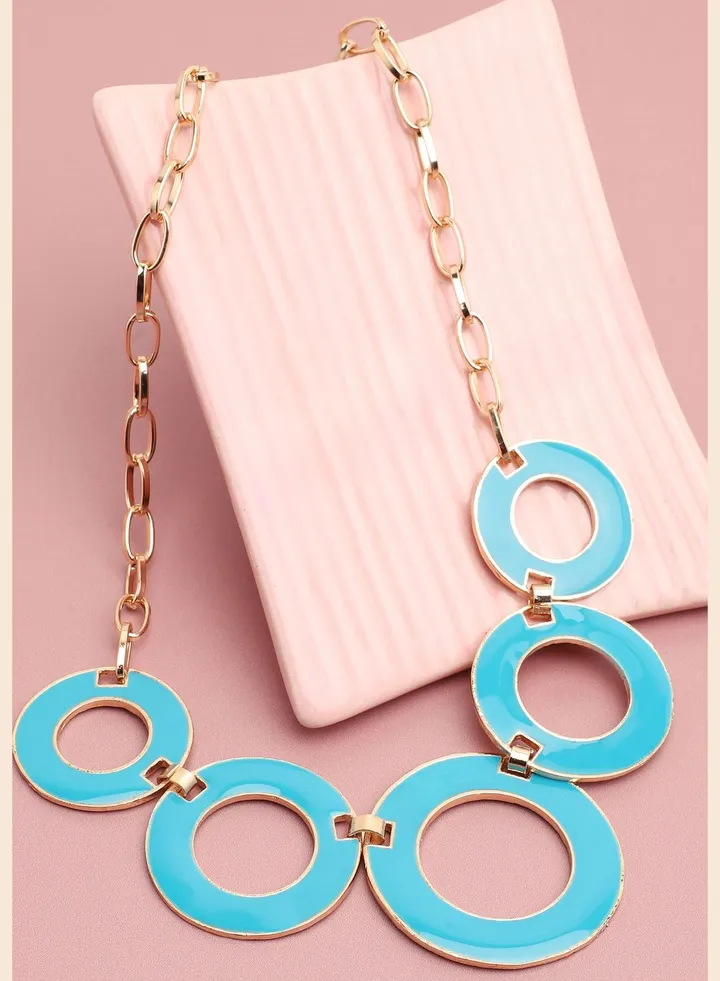 Gold Plated Party Designer Stone Necklace For Women