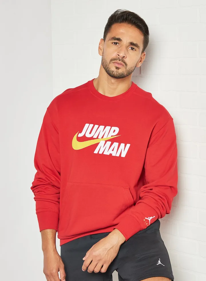 Logo Detail Sweatshirt Red