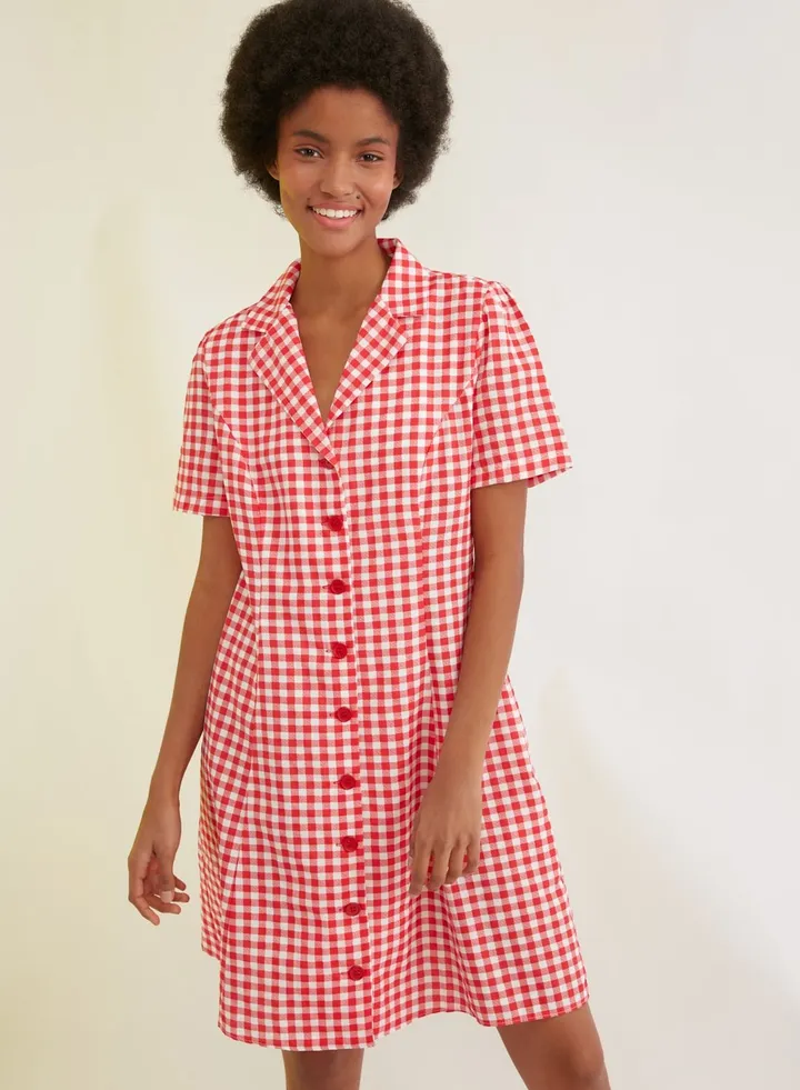 Checked Shirt Dress