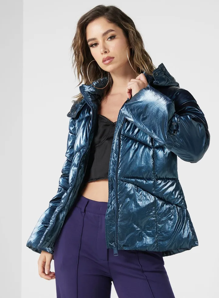 Zip Through Puffer Jacket
