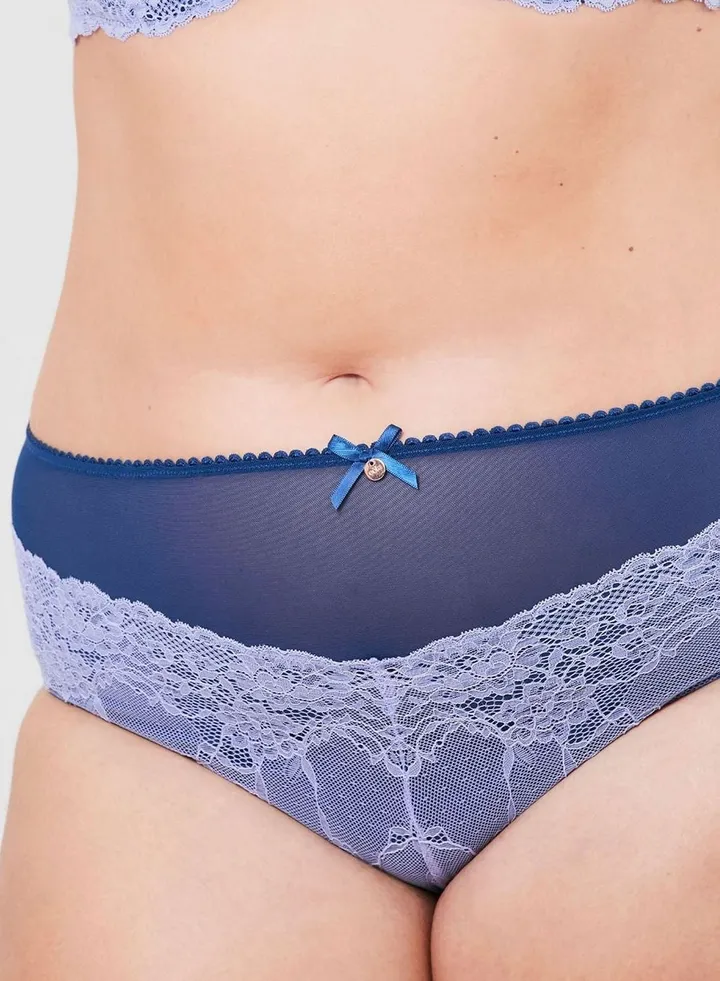 Lace Detail High Waist Brief