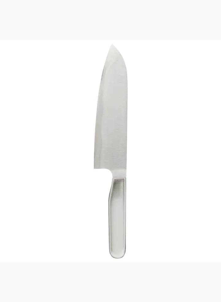 Stainless Steel Santoku Knife, Blade, L 17 cm, Silver