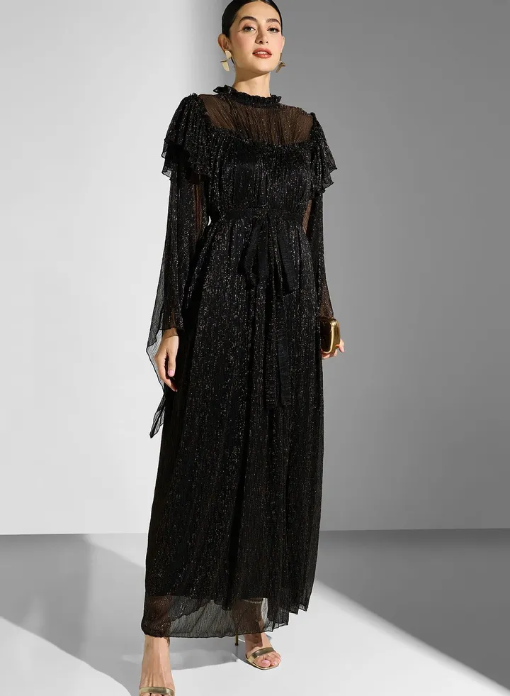 Bow Detail Bell Sleeve Dress