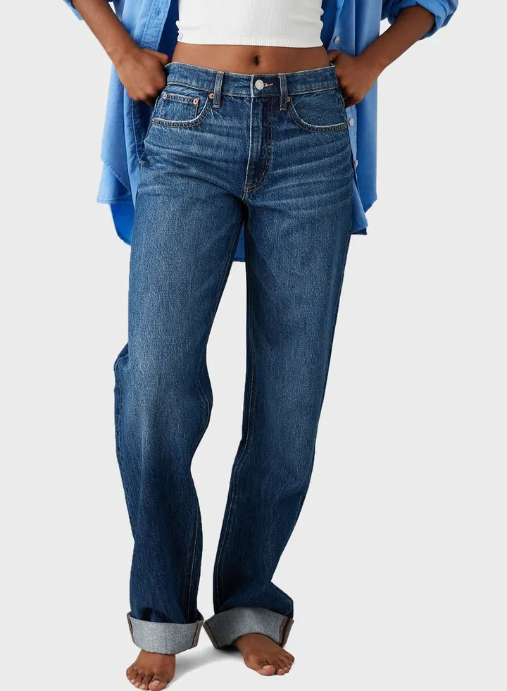 Low Rise Straight Jeans