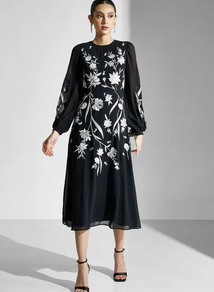 Floral Print Tiered Dress