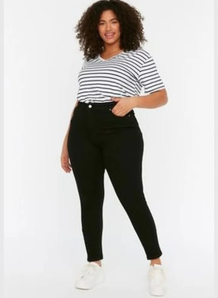 Black High Waist Stretchy Skinny Jeans