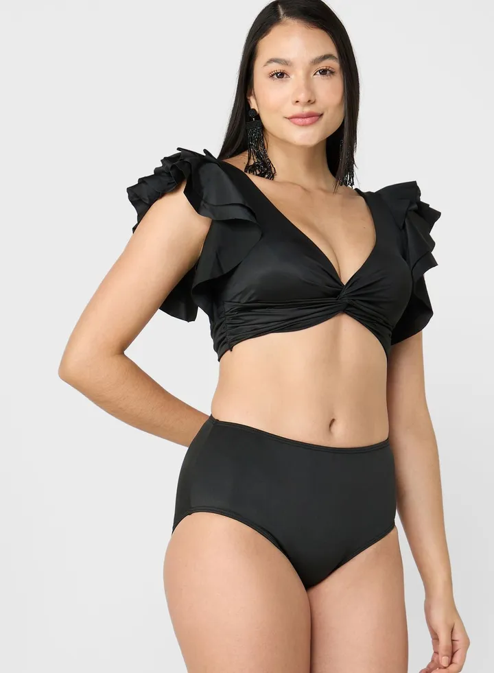 Ruffle Detail Bikini Set