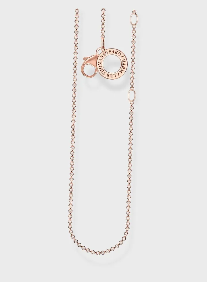 Thomas Sabo Gold Plated 925 Sterling Silver Charming Rose Gold Necklace For Women