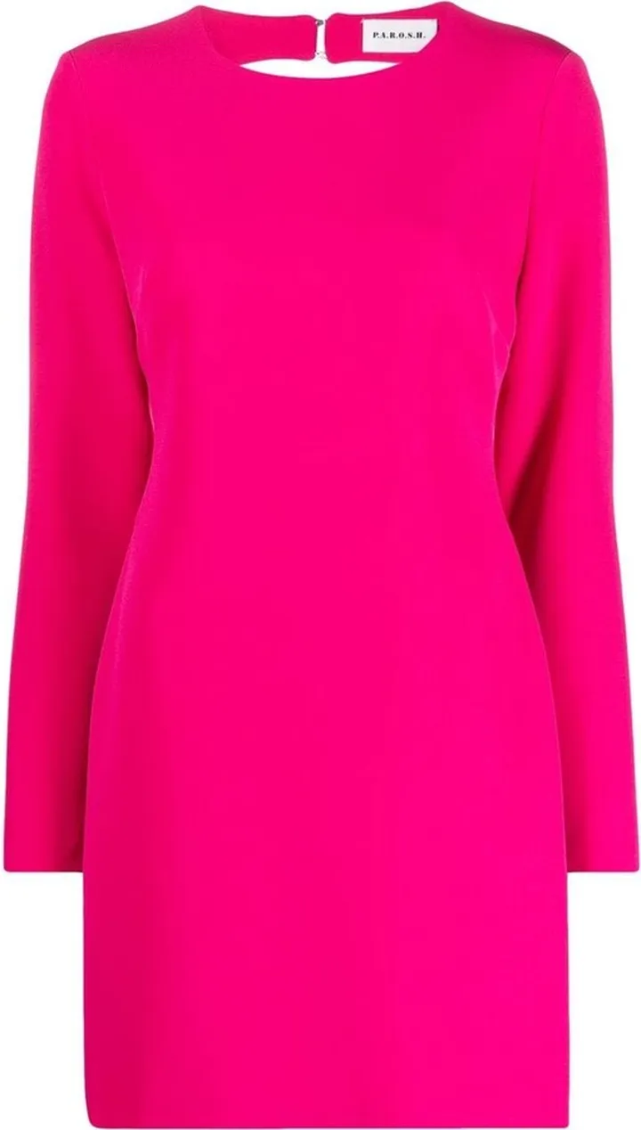 Long-Sleeve Backless Minidress
