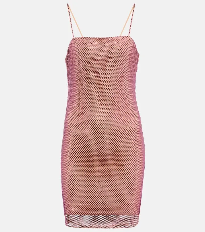 Crystal-embellished minidress