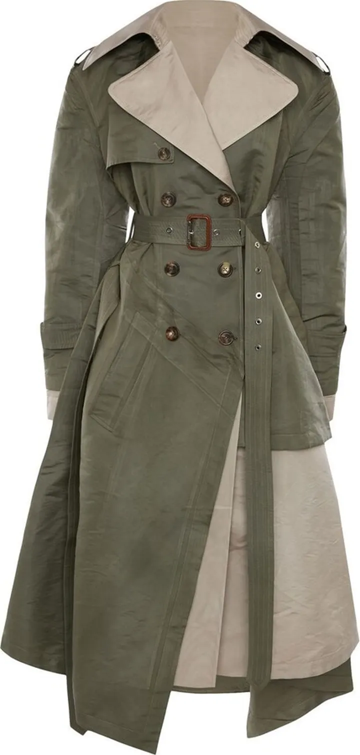 Layered Flared Trench Coat