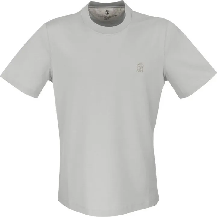 Brunello Cucinelli Logo Printed Short-Sleeved T-Shirt