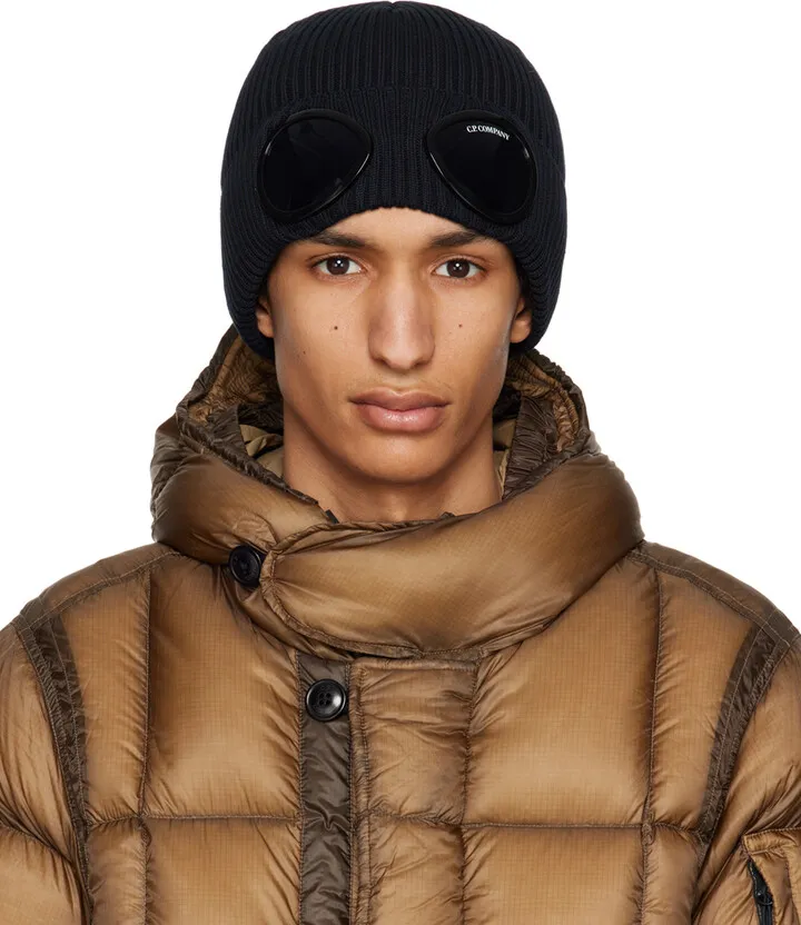 C.P. Company Navy Goggle Beanie