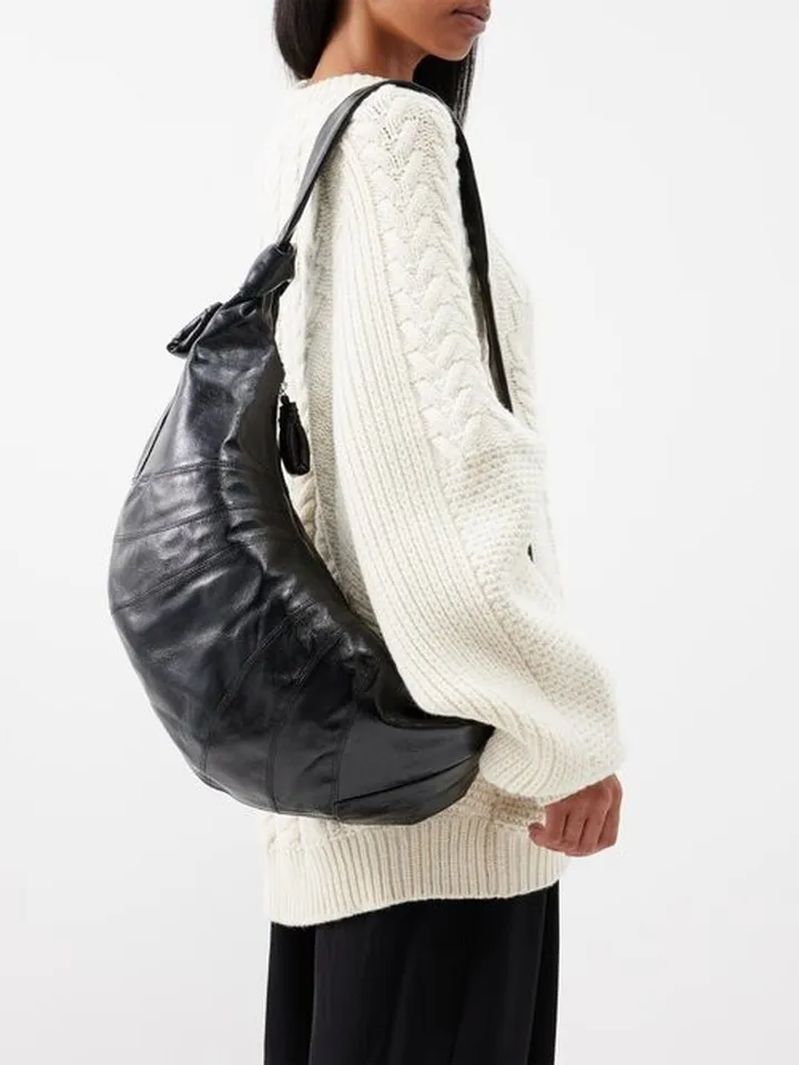 Croissant Large Coated-canvas Belt Bag