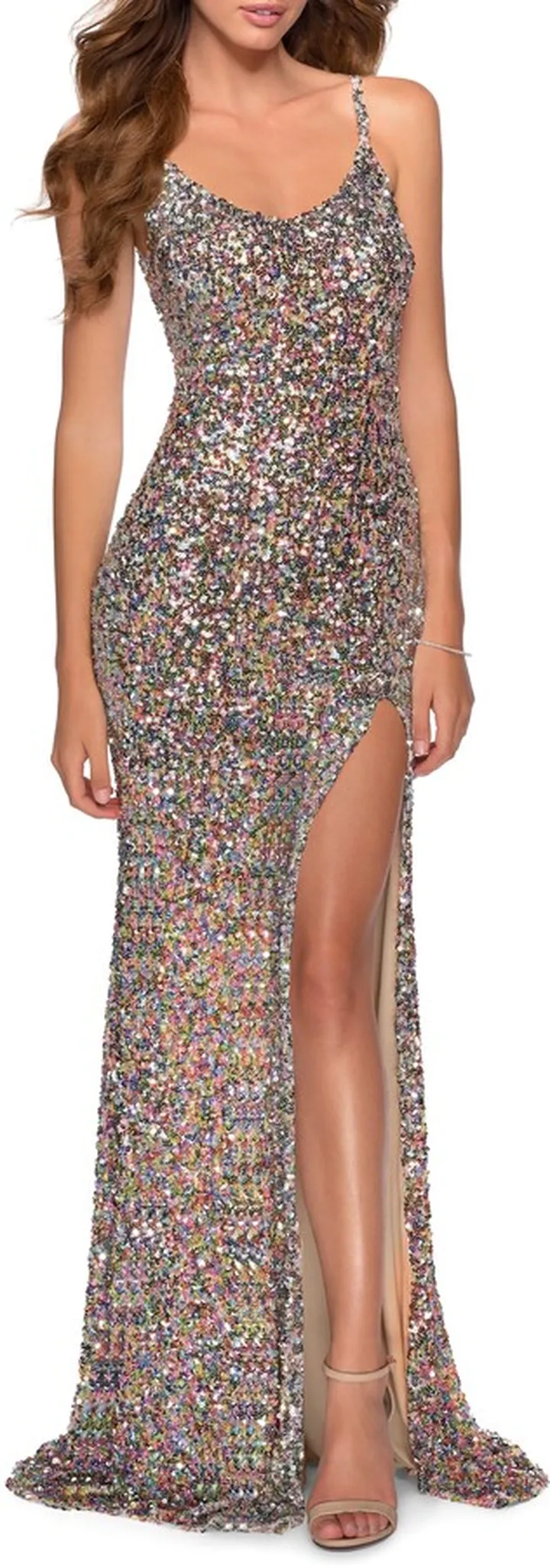 Multicolor Sequin Gown